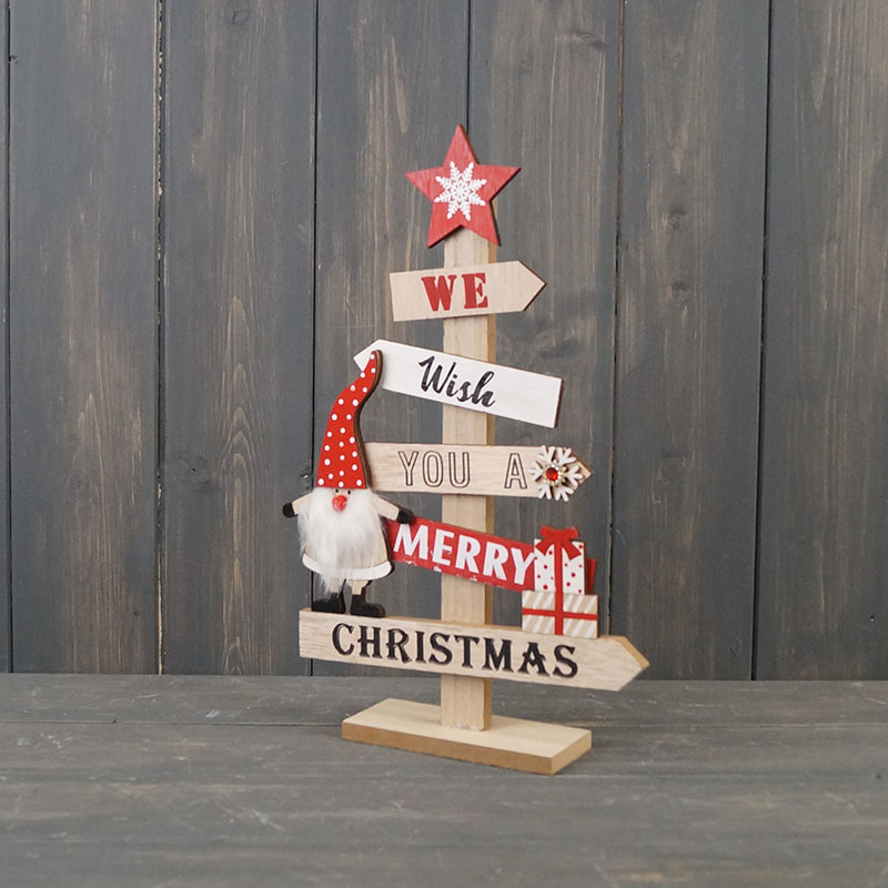 Wooden Christmas Tree Sign (19.5cm) detail page